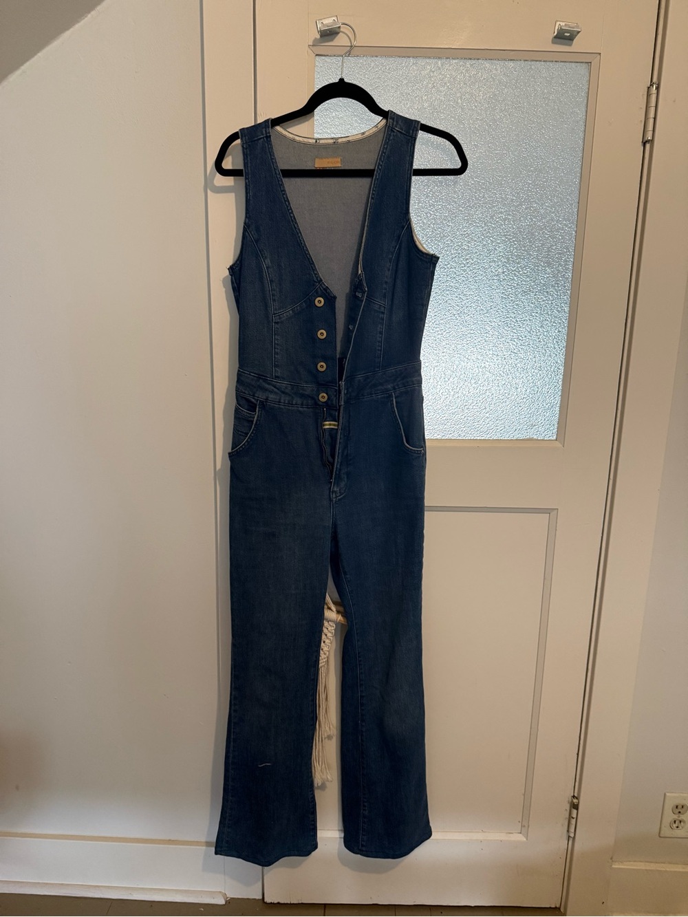 Pilcro Dark Blue Denim Jumpsuit